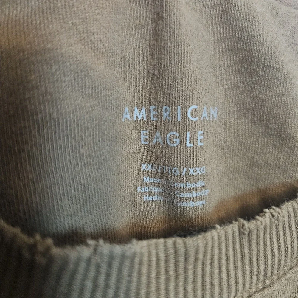 AE Halloween Graphic Skeleton Halloween Crewneck XXL Camel Sweatshirt Soft Cozy - Picture 5 of 9